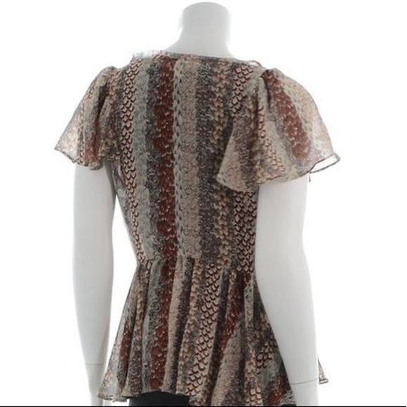 Odille (Anthropologie) blouse, 100% silk, size US 0 - Picture 2 of 5